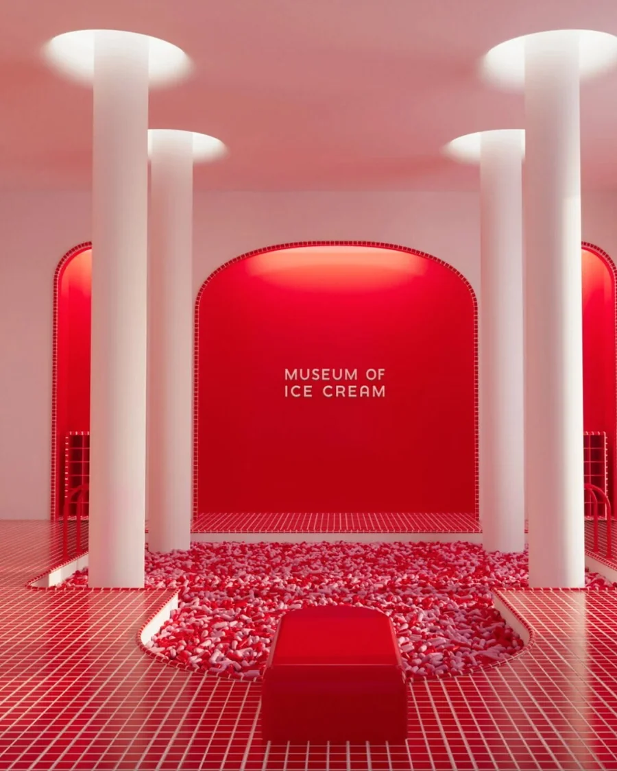 Museum of Ice Cream — the arched central gallery of an experiential retail concept